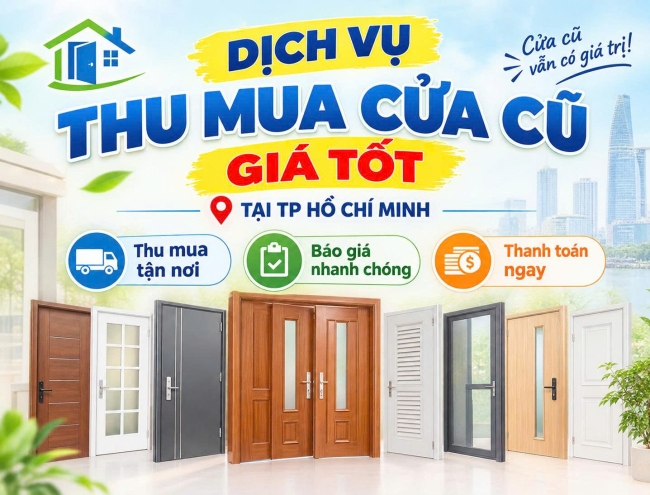 Thu Mua Cửa Cũ Tại TPHCM Giá Cao – Đến Tận Nơi, Thanh Toán Nhanh